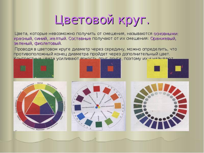 Презентация цветовой круг для детей