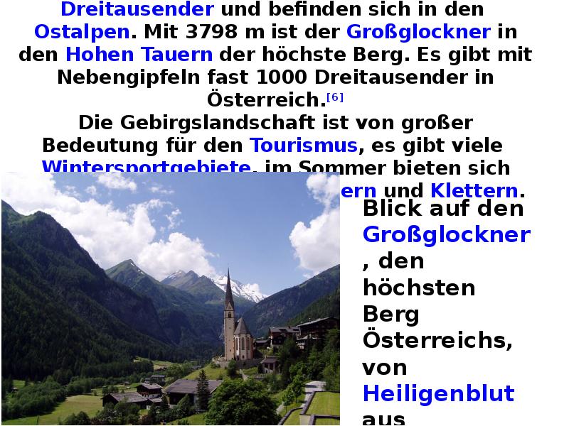 Die höchsten Berge in Österreich sind Dreitausender und befinden sich in Die höchsten Berge in Österreich sind Dreitausender und befinden sich in