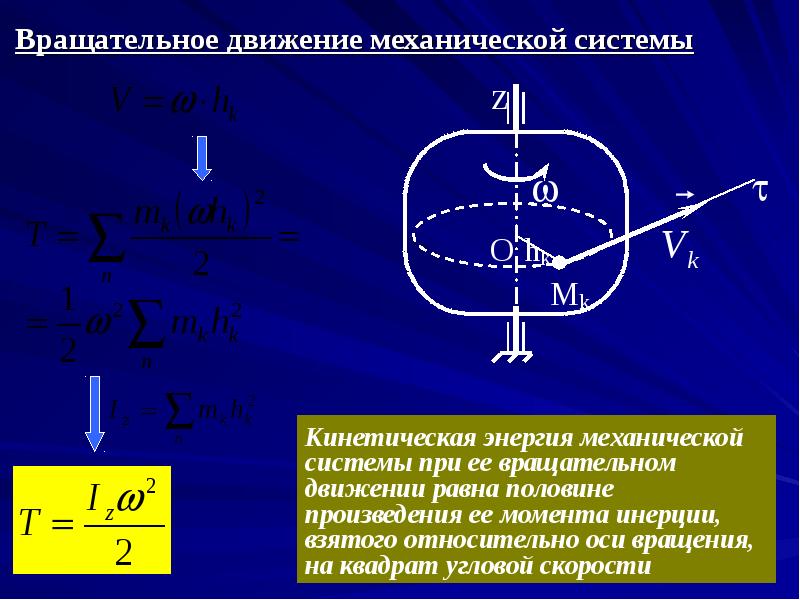 изменение количества движения. движение механической системы. теорема об изменении количества движения системы. кинетическая энергия вращательного движения. движение механической системы.