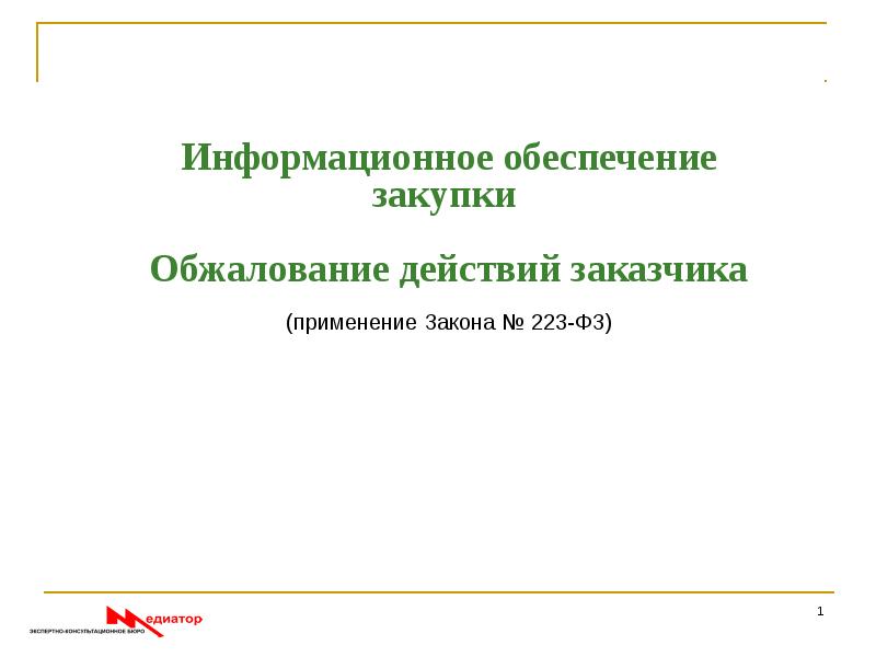 Информационное обеспечение закупок презентация