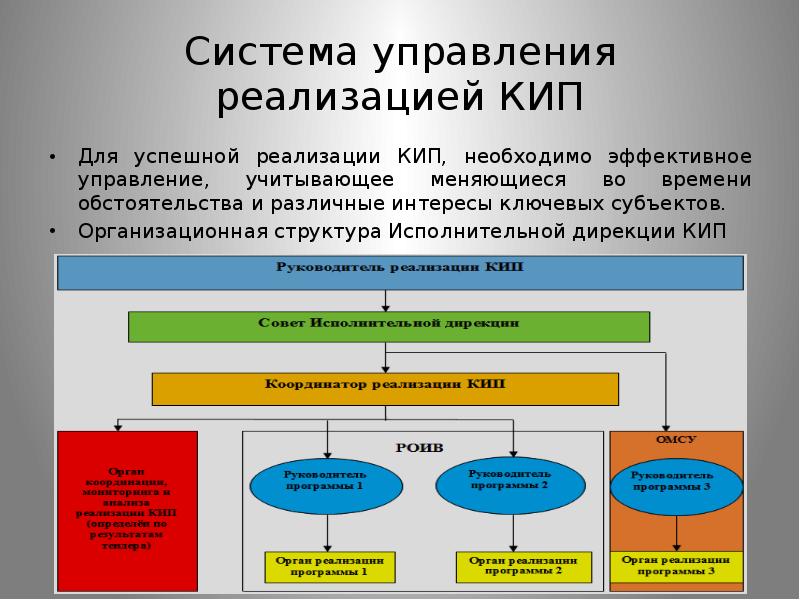 Управление внедрением системы. Структура исполнительной дирекции. Управление реализацией.