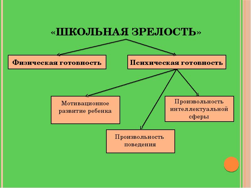 Школьная зрелость презентация