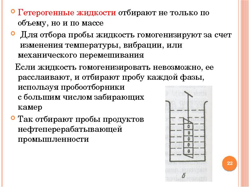 Отбор жидкой пробы