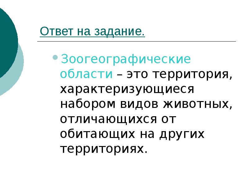 Ареалы обитания презентация