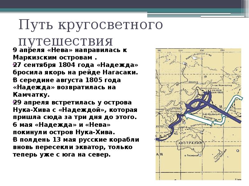 Проект крузенштерна о кругосветном плавании текст