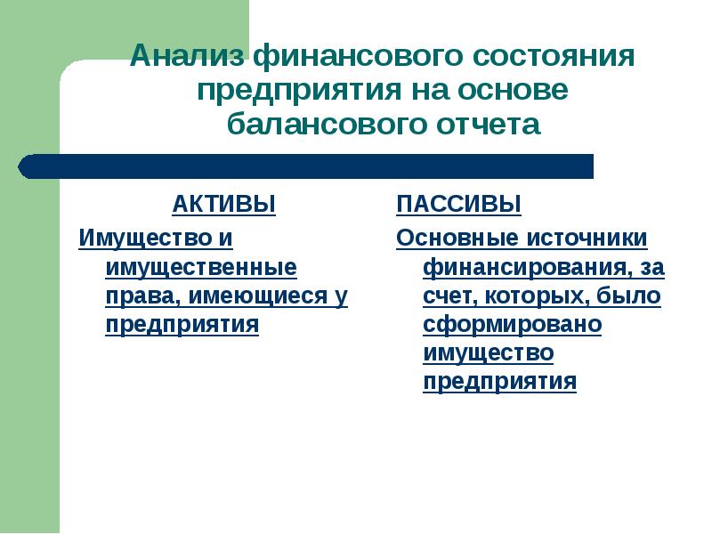 Актив в финансовом праве это. Анализ имущественного состояния организации.