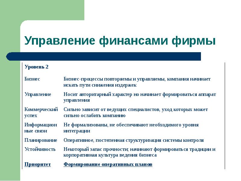 Фирму уровень. Уровни управления финансами. Управление финансами фирмы. Управляющий финансами. Виды управления финансами.