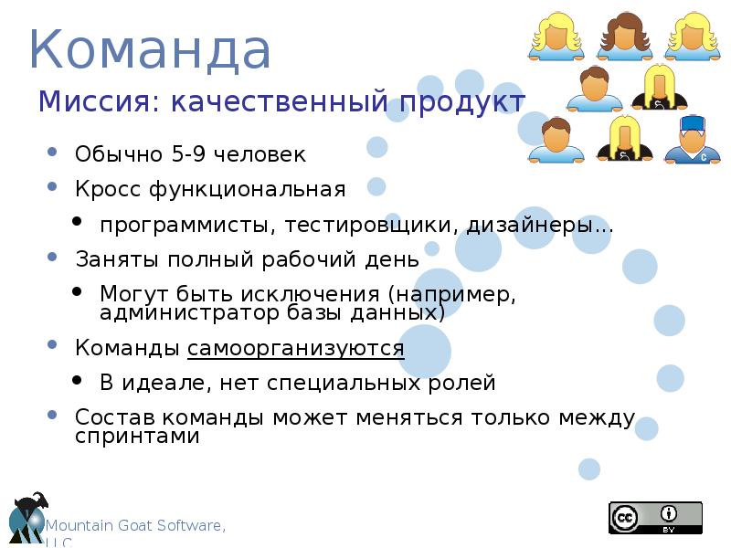 Кросс функциональная команда. Роли в Скрам команде. Миссия команды. Кроссфункциональность команды.