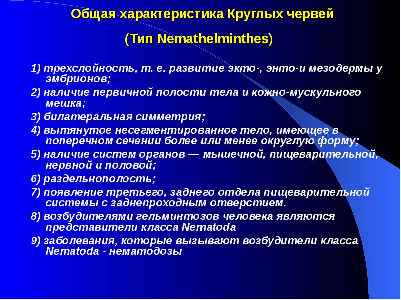 Наличие первичной полости тела. Общая характеристика круглых червей. Тип круглые черви (Nemathelminthes) общая характеристика типа.. Общая характеристика билатеральных. Медицинская гельминтология основные понятия.