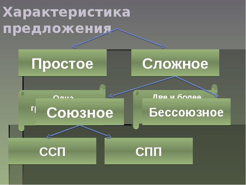 Характеристика предложения 4 класс образец