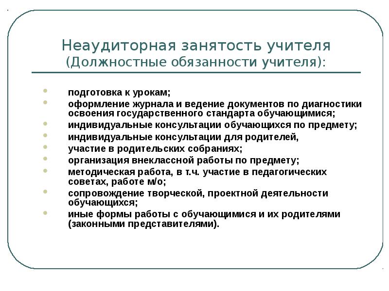 Работа руководителя мо. Неаудиторная занятость учителя это. Занятость учителя. Форма занятости у педагога. План неаудиторной занятости учителя математики.