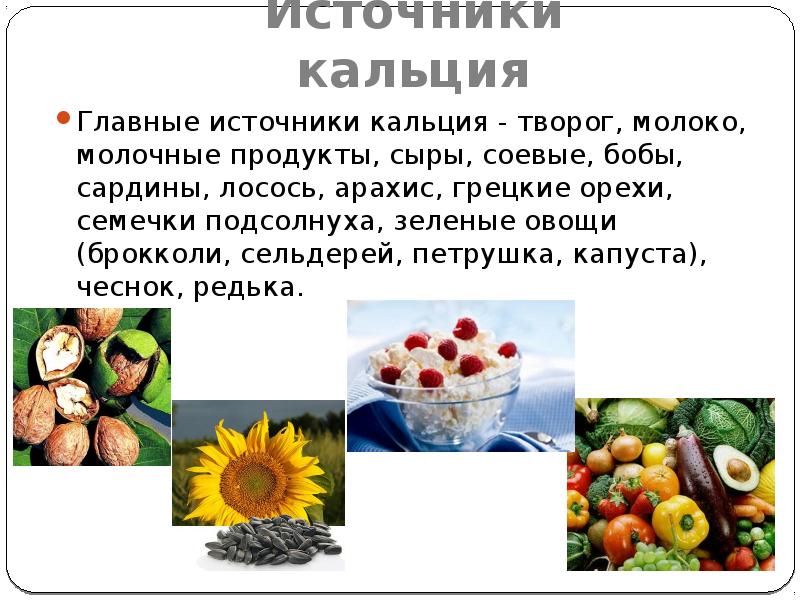 Кальций как источник жизни красоты и здоровья проект