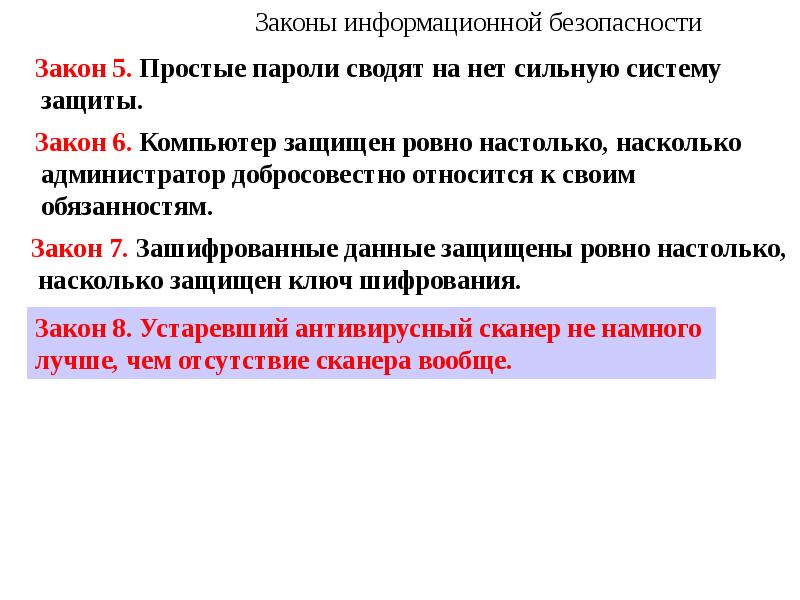 Законодательство о защите информации