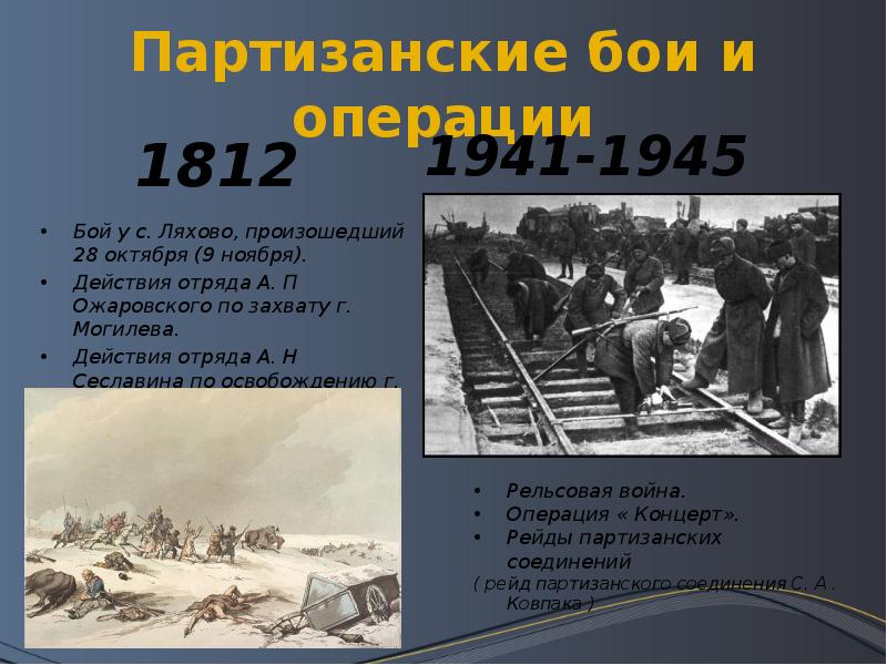 Партизанское движение 1812 года. Партизанское движение в годы ВОВ операции. Операции Отечественной войны 1812. Партизанские операции в Великой Отечественной войне. Действия Партизан в годы Великой Отечественной войны 1812.