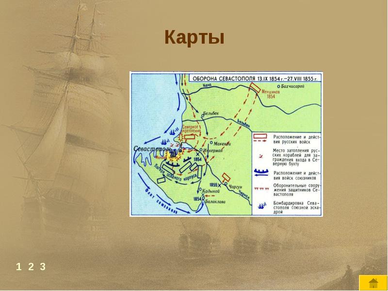 Крымская война оборона севастополя схема