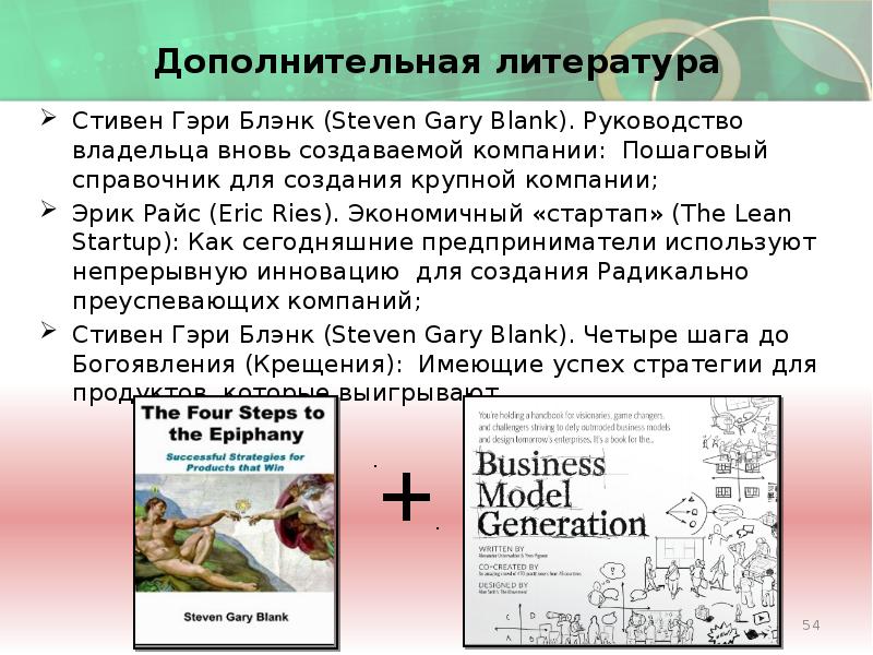 Дополнительная литература Стивен Гэри Блэнк (Steven Gary Blank). Руководство владельца вновь