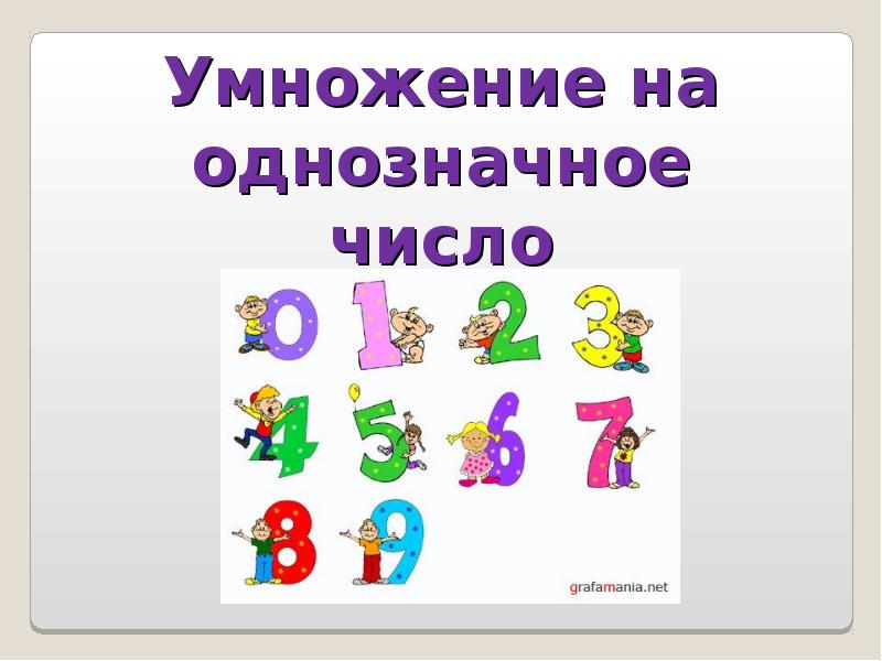 Выполнять какое число. Умножение на однозначное число выполни умножение. Умножение на однозначные числа. Презентация. Однозначные числа.