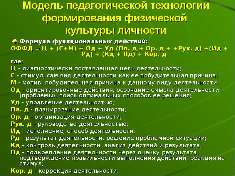 Методы формирования физической культуры личности презентация