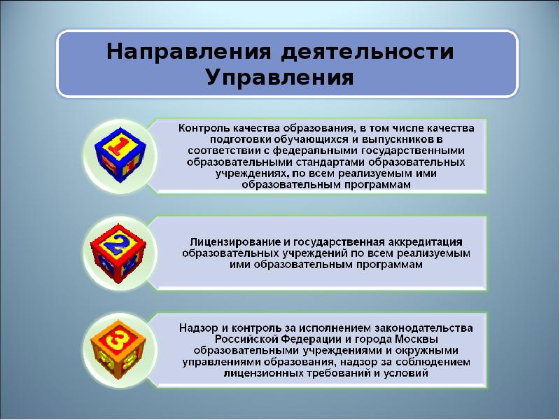 Область деятельности управление