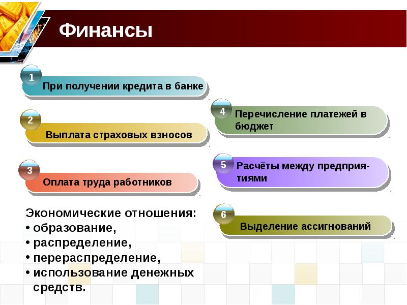 Проект на тему финансы