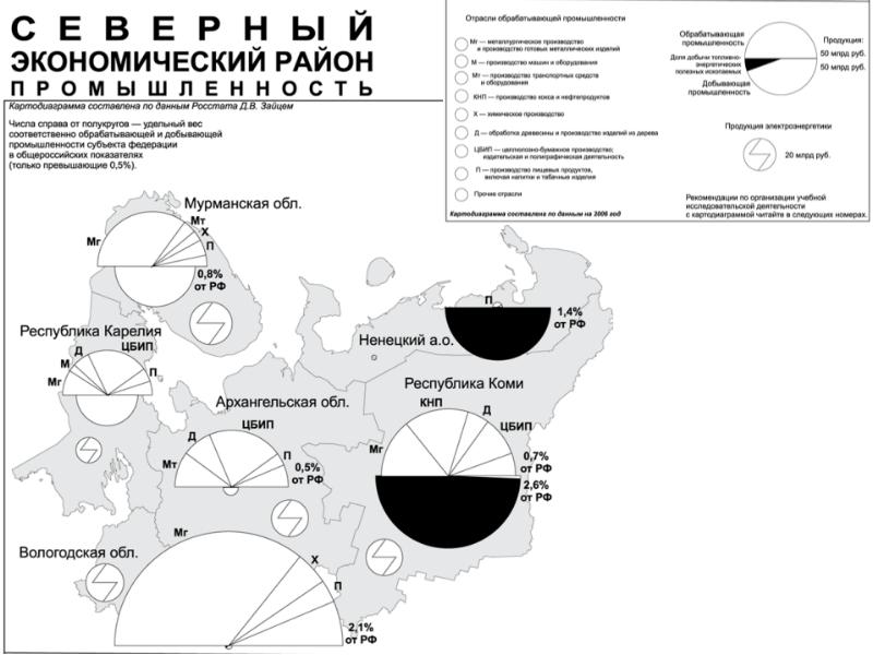 Северный экономический район карта