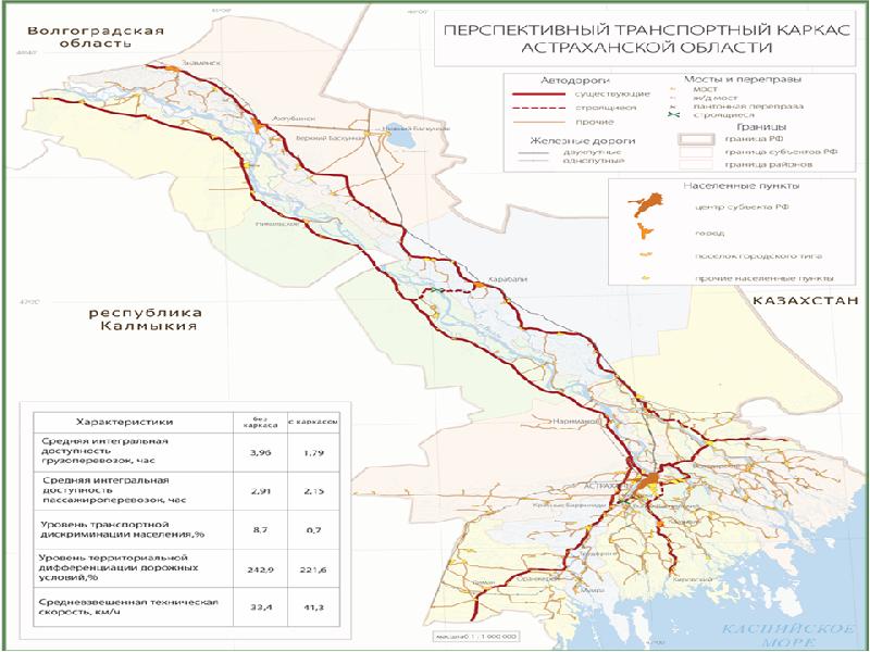 Карта автодорог астраханской области