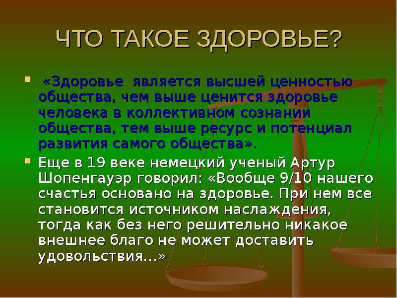 Что такое здоровье презентация