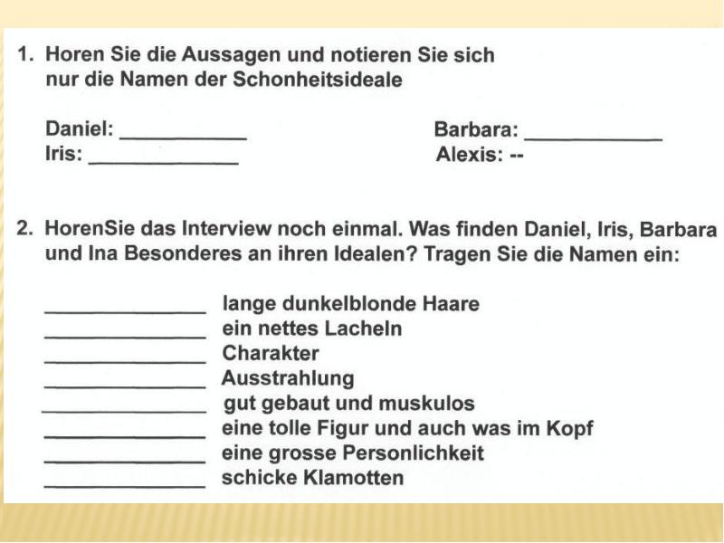 Вопросы учителю немецкого языка. Notieren.