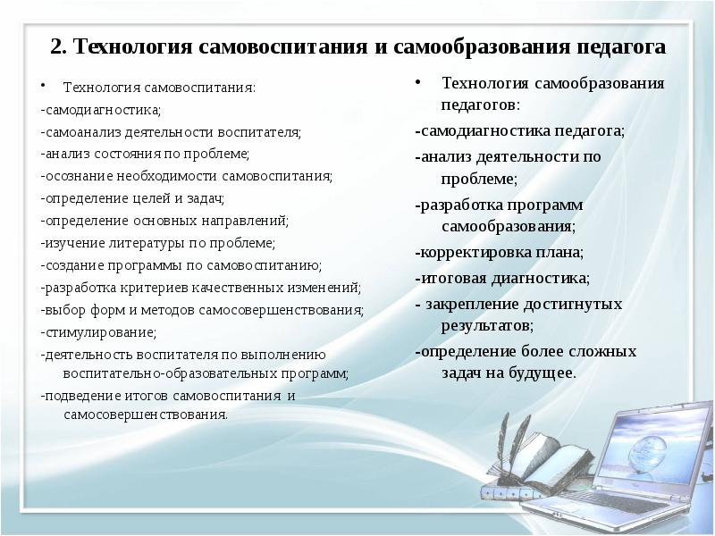 Анализ воспитателя. Технологии самообразования. Современные технологии самообразования. Самодиагностика педагога. Отчет самоанализ задачи по самообразованию и самовоспитанию.