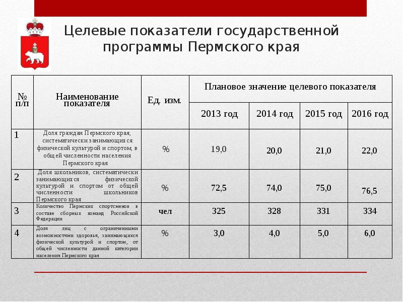 Целевые показатели проекта пример