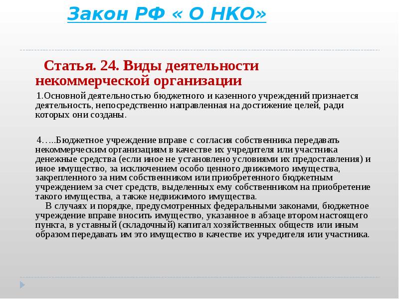 Деятельность статья. Виды деятельности НКО. Виды приносящей доход деятельности для НКО. Виды деятельности бюджетного учреждения. Виды некоммерческих организаций со статьи.