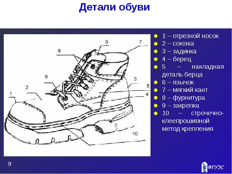 Состав обуви схема - 84 фото