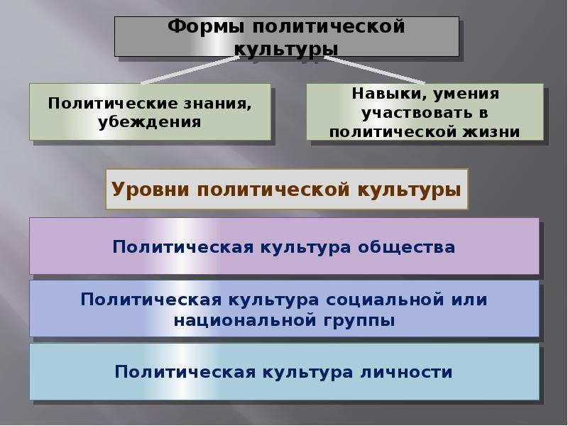 Виды политической культуры личности презентация