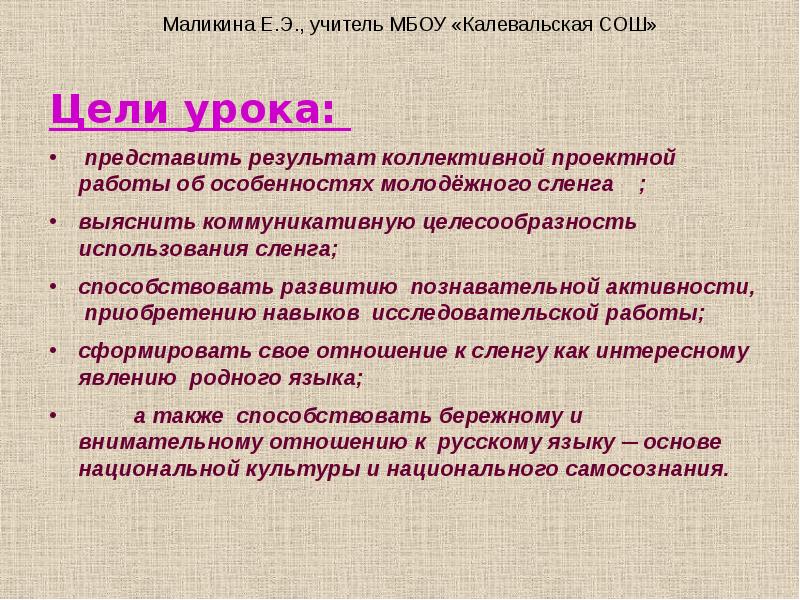 Исследование сленга как явления современного английского языка проект