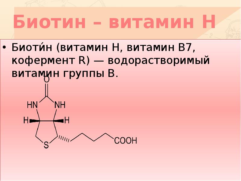 Биотин витамин н презентация