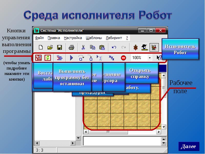 Система исполнители робот. Система исполнители робот