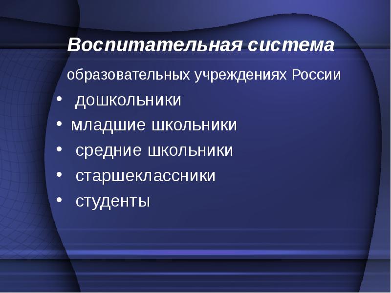 Модули воспитательной системы. Воспитательный модуль синоним.