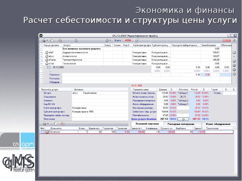 Редактирование цен. СП.АРМ. Расчет себестоимости. СП.АРМ СПБ. Прайс для редактирования.