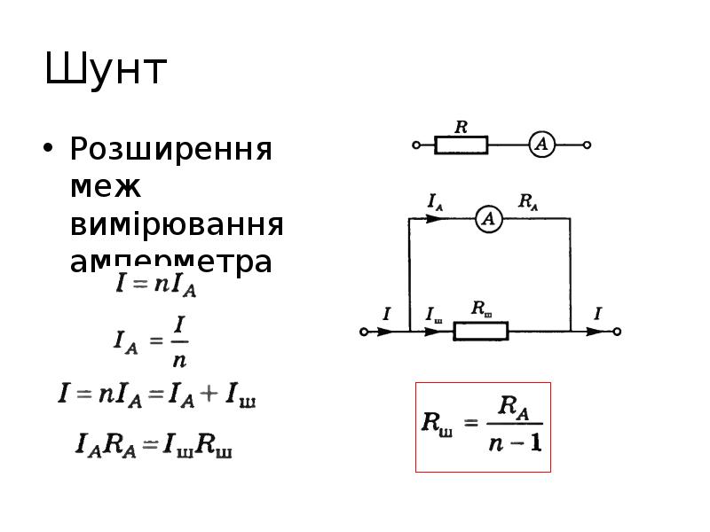 Сопротивление шунта