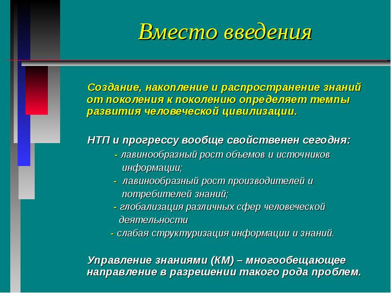 Создание введения. Распространение знаний. Методы распространения знаний. Вместо введения. Сохранение информации от поколения к поколению.