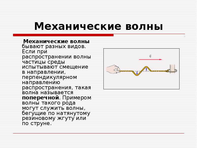 Механические волны схема