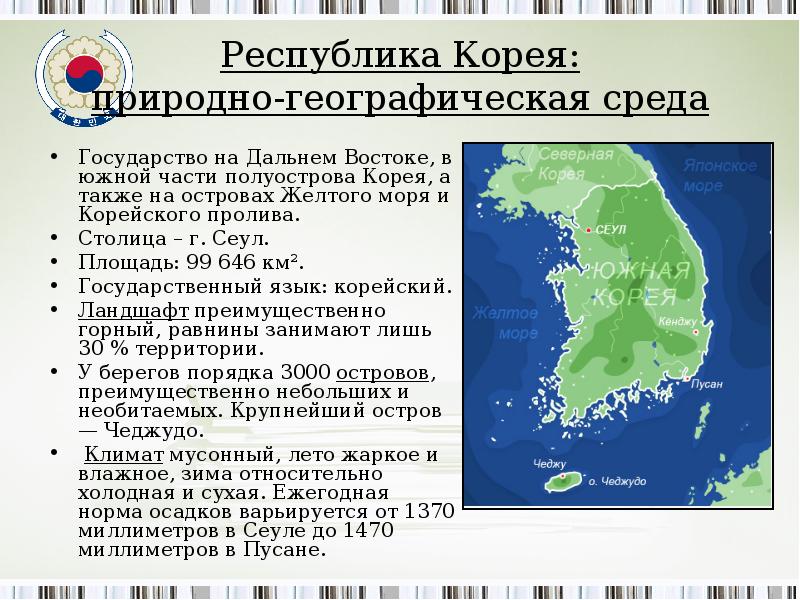 Республика корея презентация