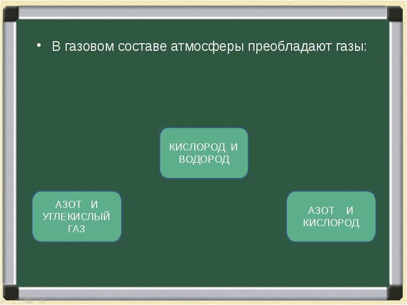 В состав атмосферы преобладает газ