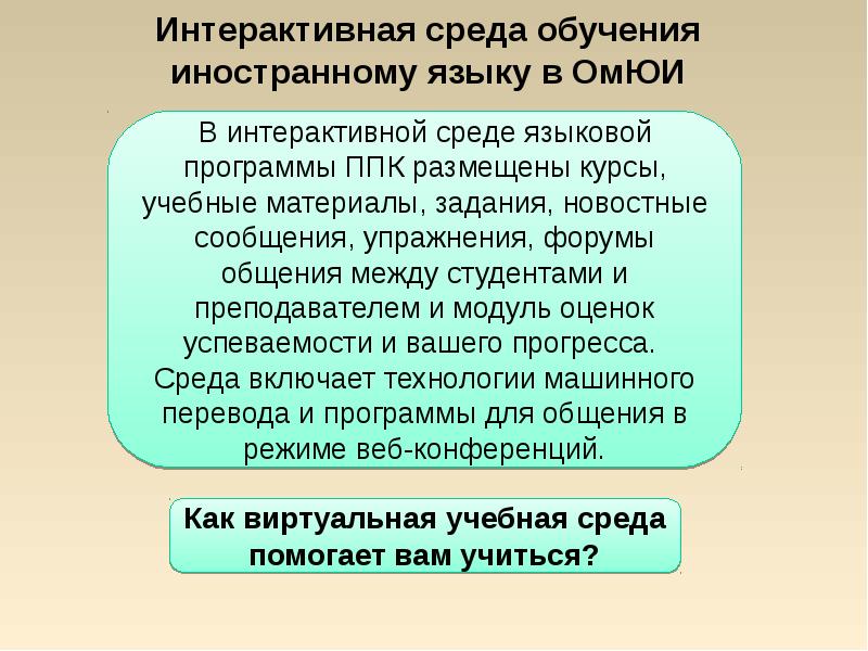 Интерактивные среды обучения