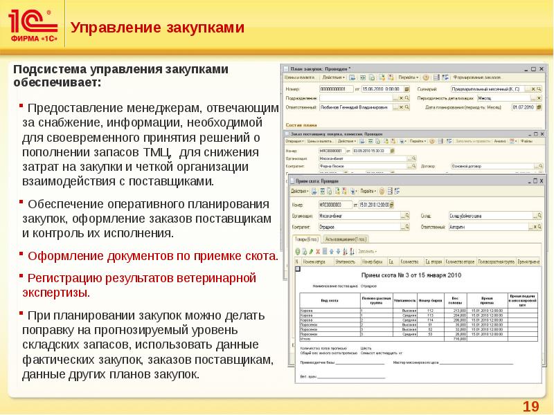 1с erp мясокомбинат презентация