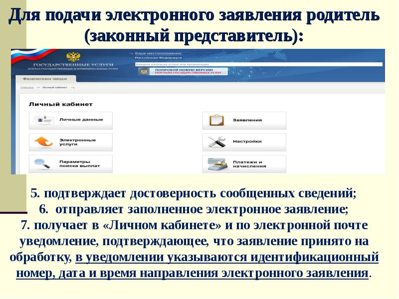 Электронное заявление. Электронная подача заявления. Подача электронных обращений. Достоверность сведений подтверждаю.