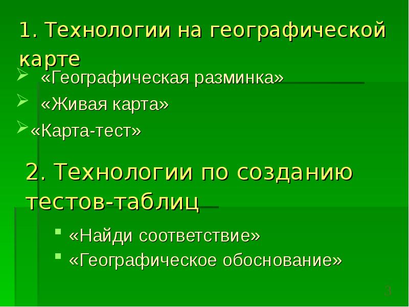 Географические технологии