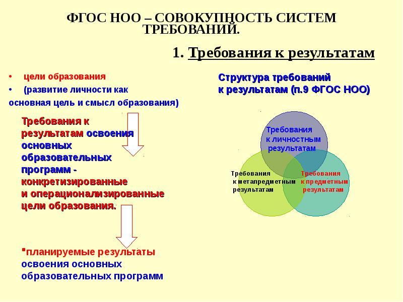 Система требований фгос ноо. Требования стандарта ФГОС НОО. Требования структуры стандарта ФГОС НОО. Требования к результатам ФГОС. Требования ФГОС НОО К результатам обучения.