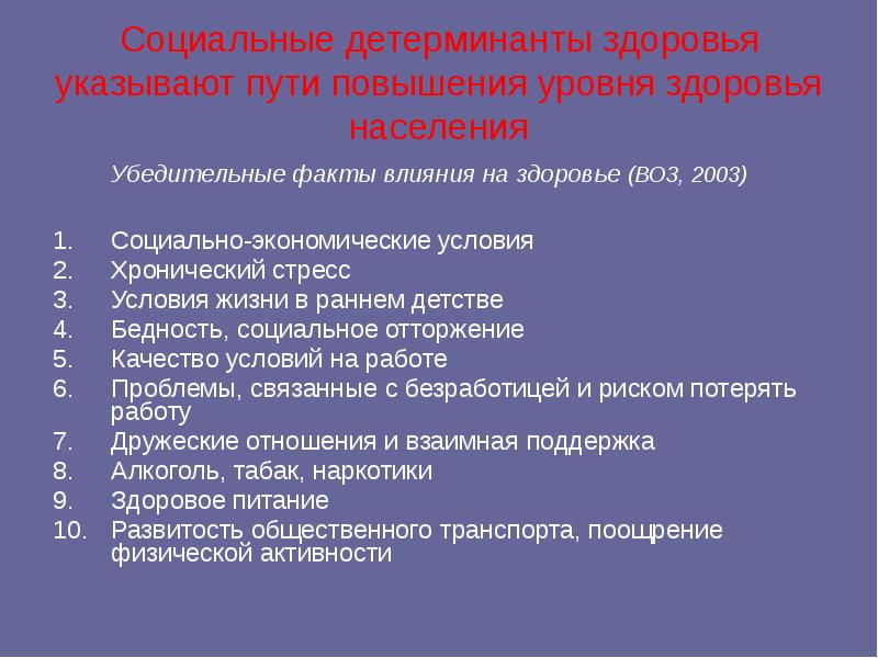 Влияние образа жизни на здоровье населения