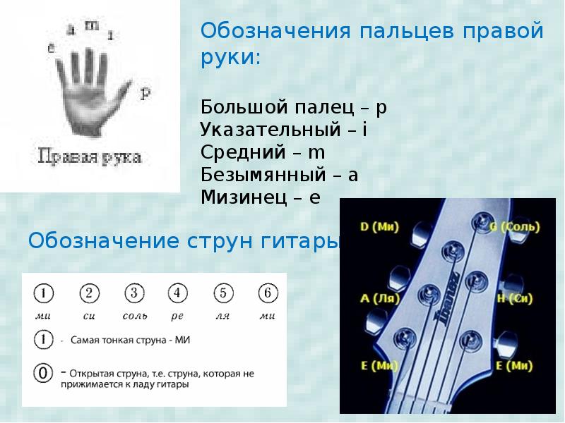 Рука обозначение. Обозначение струн на 6 струнной гитаре. Струны на гитаре обозначение. Обозначение струн на Гита. Обозначение гитарных струн.